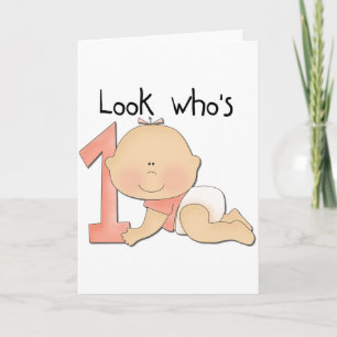 Carte Bébé blanc 1er Anniversaire T-shirts et cadeaux