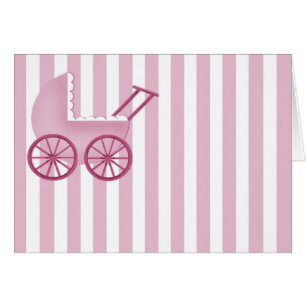 Carte Bébé Buggy (Rose)