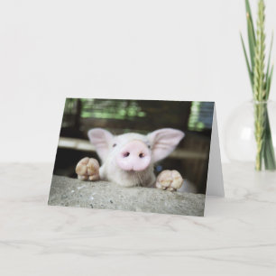 Carte Bébé Cochon en Stylo, Piglet