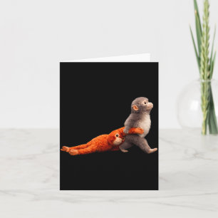 Carte Bébé coup de poing drôle seul singe mignon équipe