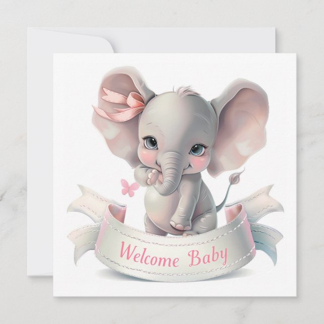 Carte bébé de bienvenue (Devant)