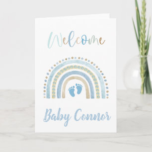 Carte bébé de bienvenue Nom personnalisable