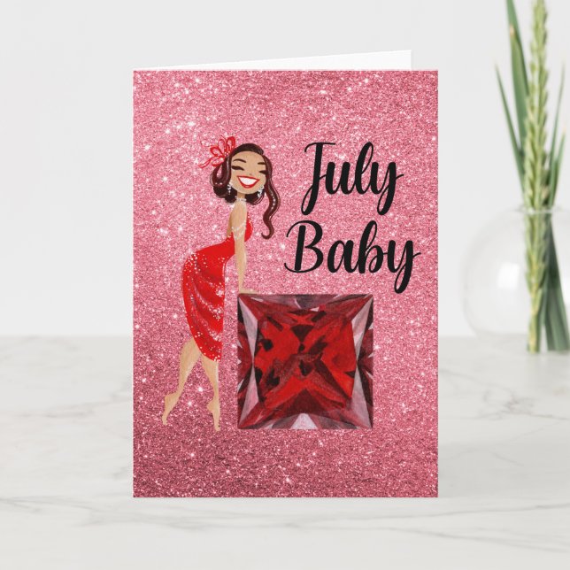 Carte Bébé de juillet (Devant)