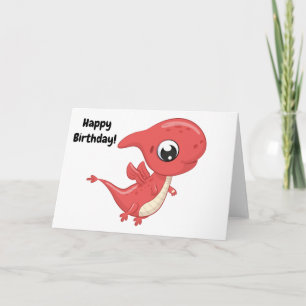 Carte Bébé Dinosaure Joyeux Anniversaire ! Blanc