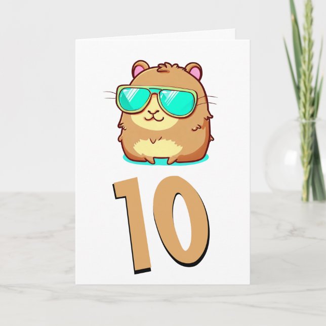 Carte Bébé dragon vert Chibi (Devant)