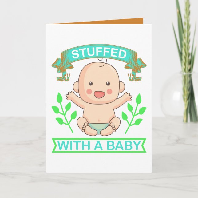Carte Bébé drôle en peluche ajoutez un message  (Devant)