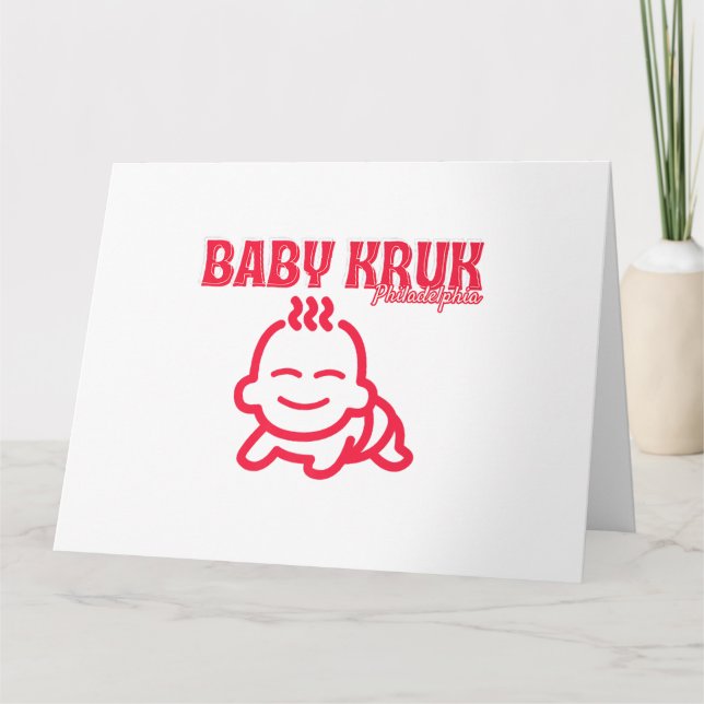 Carte Bébé drôle Kruk Philadelphia Premium  (Devant)