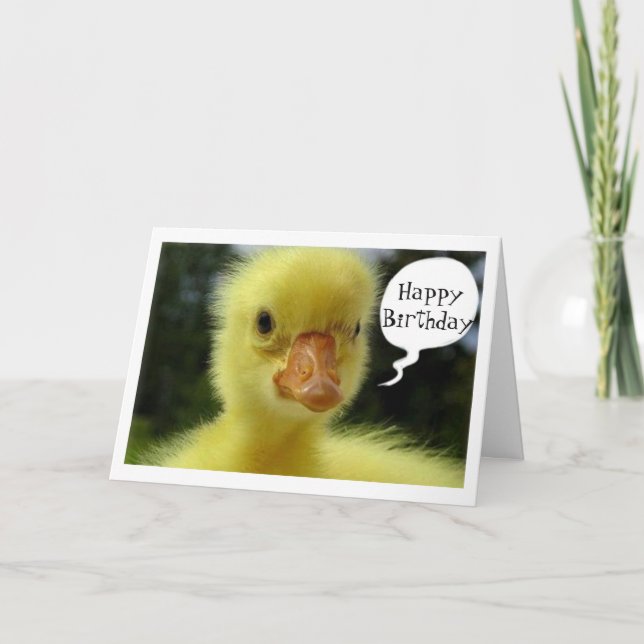 CARTE BÉBÉ DUCK ESPÈRE QUE VOTRE ANNIVERSAIRE N'EST QUE  (Devant)