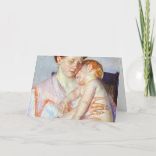 Carte Bébé endormi. c. 1910, Mary Cassatt
