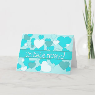 Carte Bébé espagnol félicitations Boy