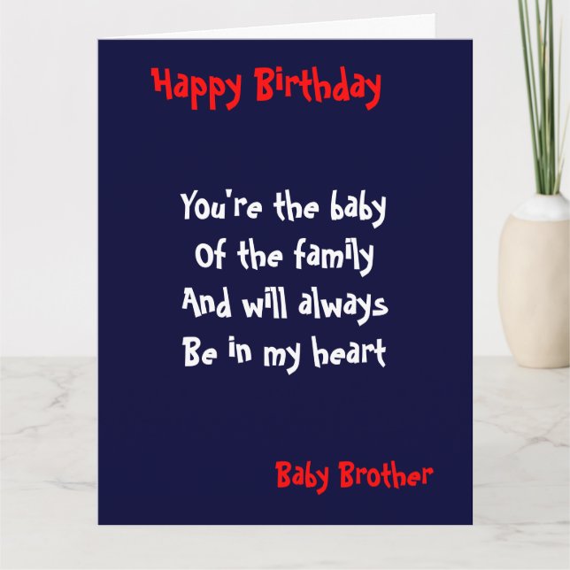 Carte Bébé frère Anniversaire (Devant)