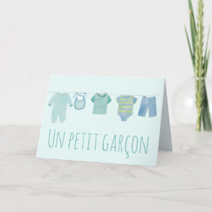 Carte Bébé Garçon Français Félicitations