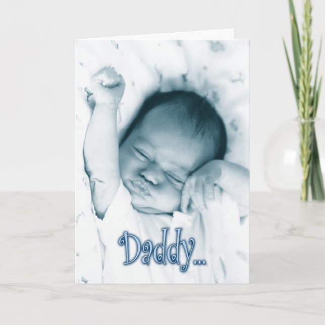 Carte Bébé garçon qui s'étire - Fête des Pères de la par (Devant)