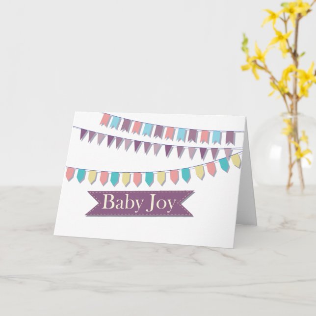 Carte Bébé Joie (Fleur jaune)