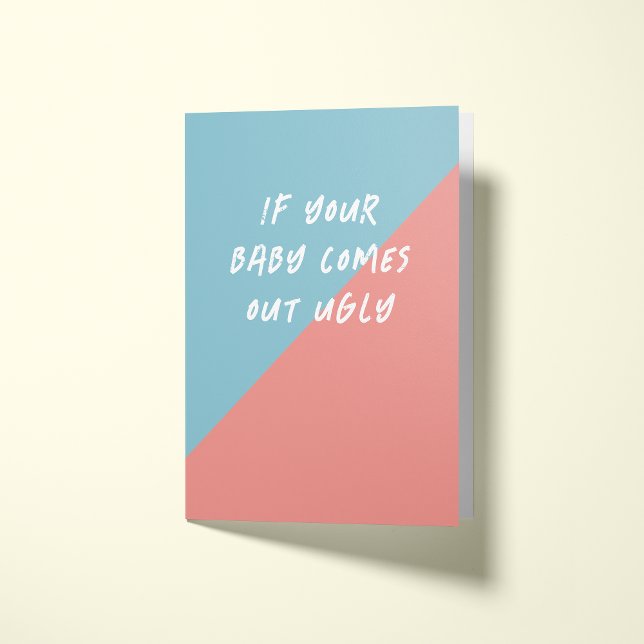 Carte Bébé laid promesse drôle de grossesse  (Créateur téléchargé)