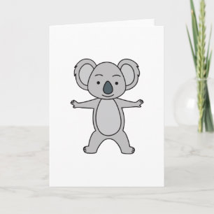 Carte Bébé mignon Koala Avec Un Sourire Debout