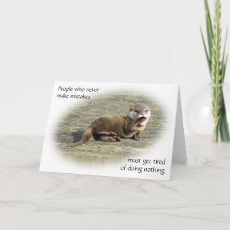 Carte - Bébé mignon Otter citation célèbre