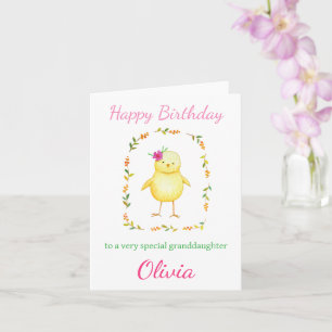 Carte Bébé mignon poussette avec fleurs Custom Girl Anni