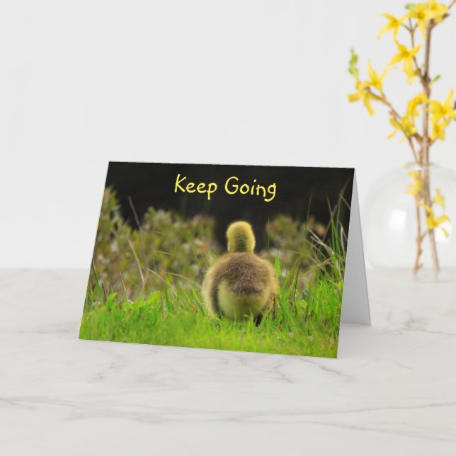Carte Bébé Oiseau Nature Encouragement (Fleur jaune)