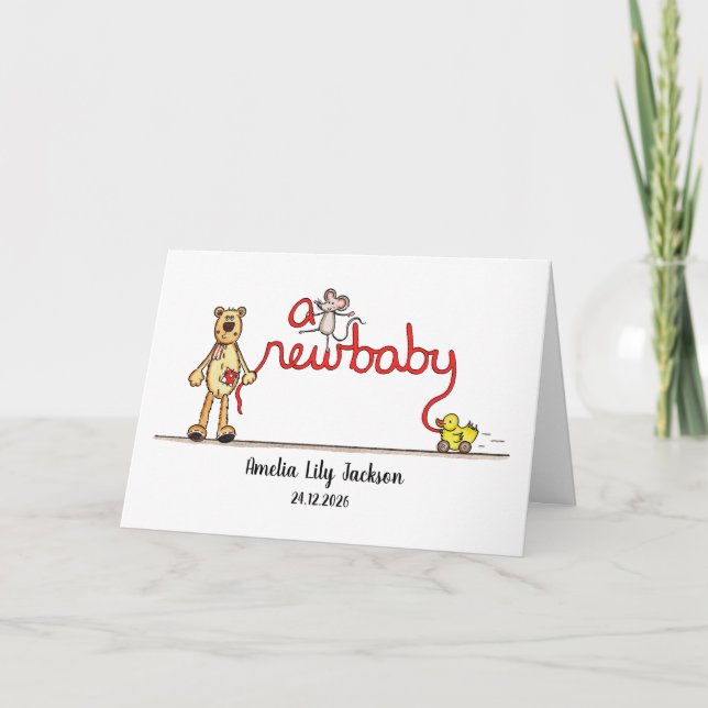Carte Bébé personnalisé (Devant)