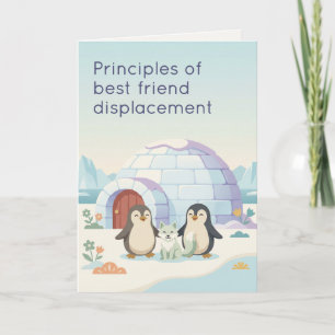 Carte Bébé pingouin mignon en peluche Humour sec Nouve