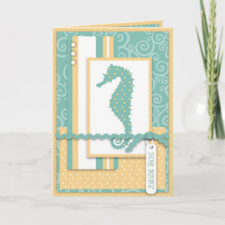 Carte bébé Seahorse