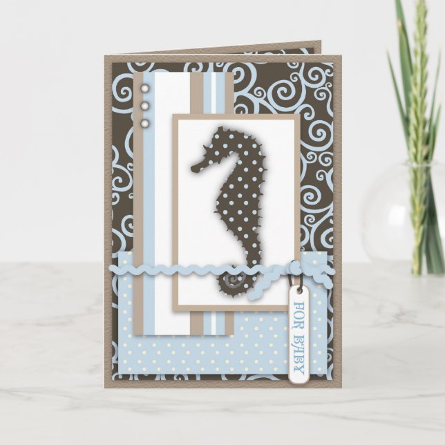 Carte bébé Seahorse (Devant)