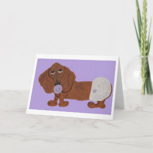 Carte Bébé teckel