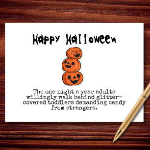 Carte Bébés couverts de parties scintillant et Halloween