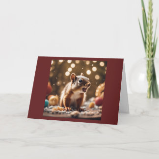 Carte Bébés écureuils adorables joyeux anniversaire
