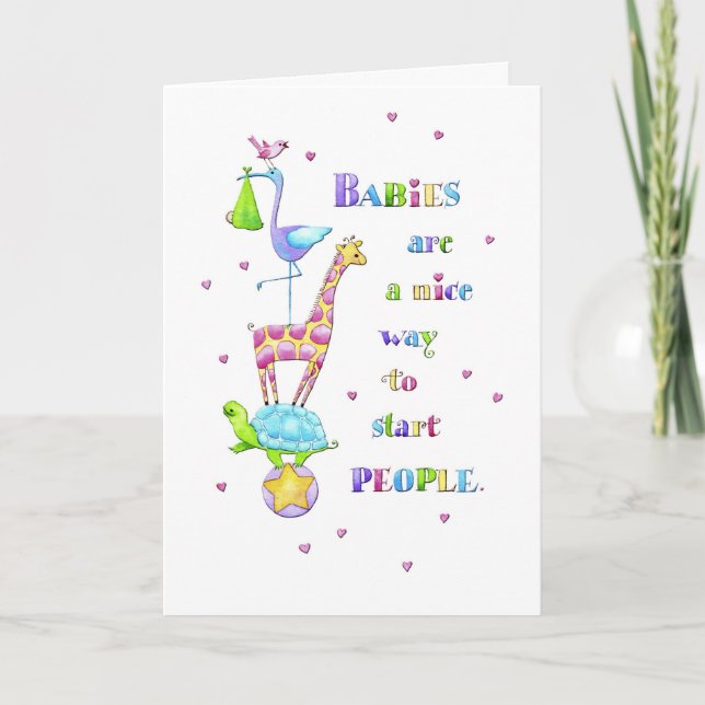 Carte Bébés, gentils gens (Devant)