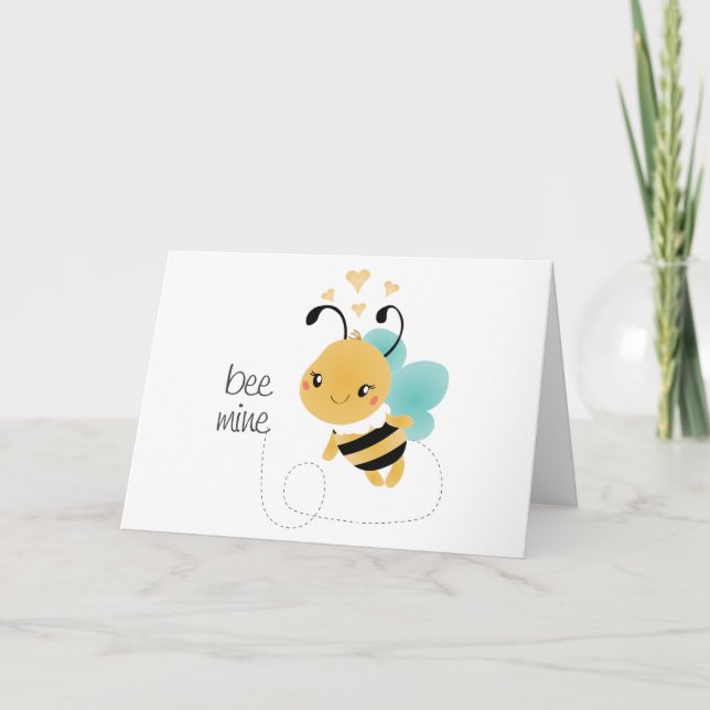 Carte Bee Mine Bumblebee Jaune Noir (Devant)