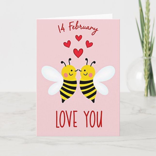 Carte Bee Mine Love You (Devant)