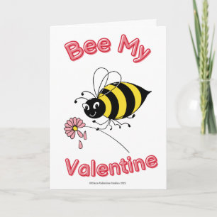 Carte Bee My Valentine's Day Card