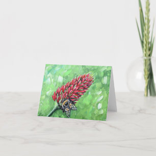 Carte Bee on Crimson Clover Painting