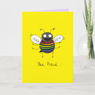 Carte Bee Proud Gay Pride LGBTQ Bee