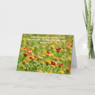 Carte Bee Recherche Fleur sauvage Scripture Card Jeremia