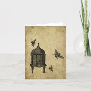 Carte Bee Skep & Bees-Prim Lil Note Cards
