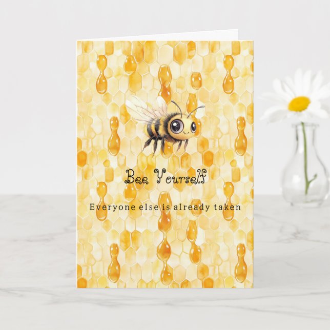 Carte Bee Yourself Gold Honey (Petite plante)