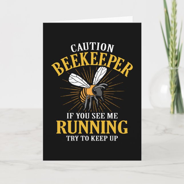 Carte Beekeeper Fun Pun Si vous me voyez commencer à cou (Devant)