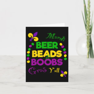 Carte Beer Bead Breast Funny Carnival Party Hommes Cadea