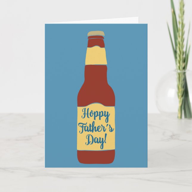 Carte Beer Bottle Hoppy Father's Day Card (Devant)
