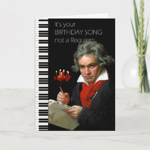 Carte Beethoven Humor Birthday Card