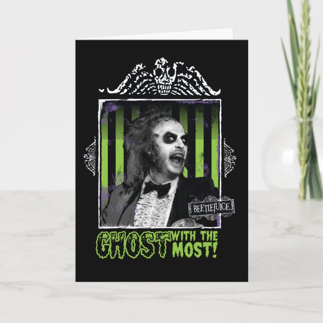 Carte Beetlejuice | Portrait "Le Fantôme le Plus" (Devant)
