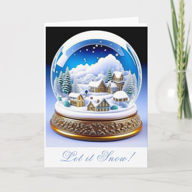 Carte Bela Brown Christmas Snow Globe (Devant)