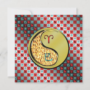 Carte Bélier et serpent métallique