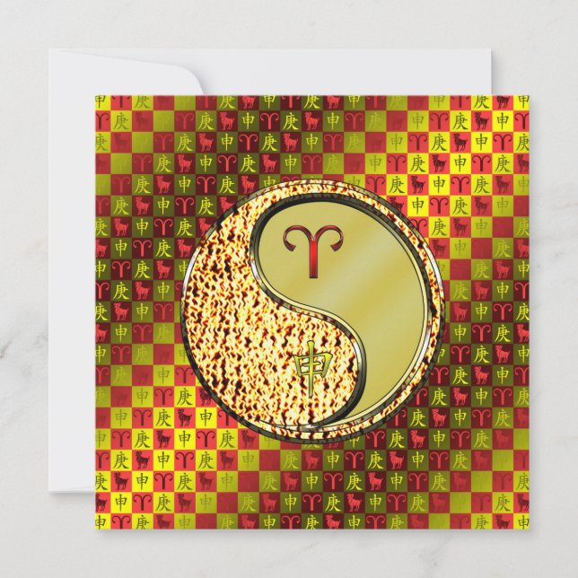 Carte Bélier & Singe de Métal (Devant)