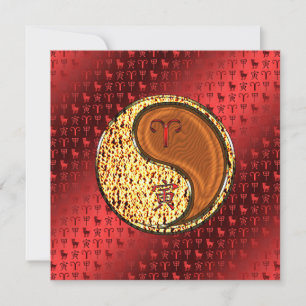 Carte Bélier & Tigre de Bois