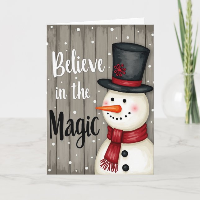 Carte Believe In Snowman Magic Card (Devant)
