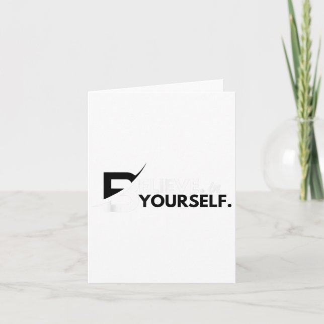 Carte Believe In Yourself Sitive Message Motivational Me (Devant)